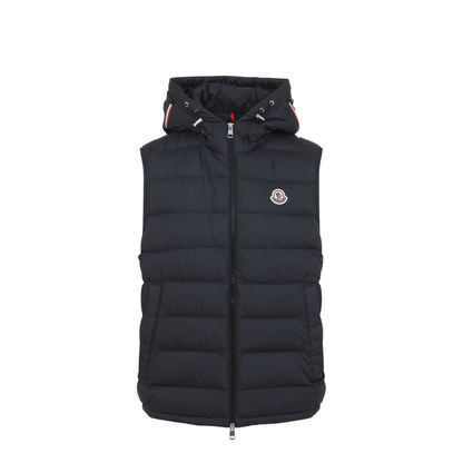Black Marseillan Hooded Down Gilet - Image 5