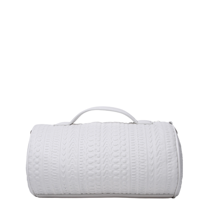 Duffle White Leather Bag - Image 3