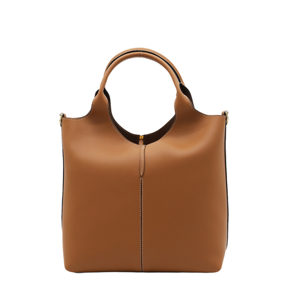 Small Calfskin Tote - Brown - Image 6