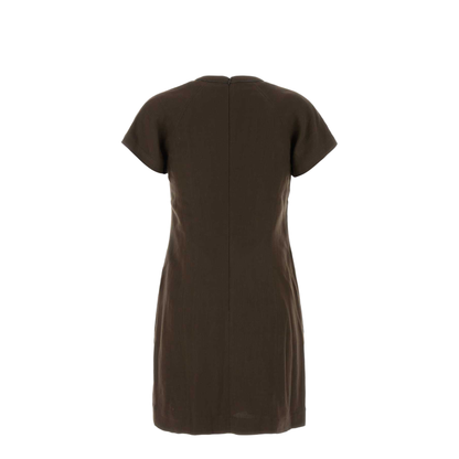 Brown Viscose Blend Dress - Image 2