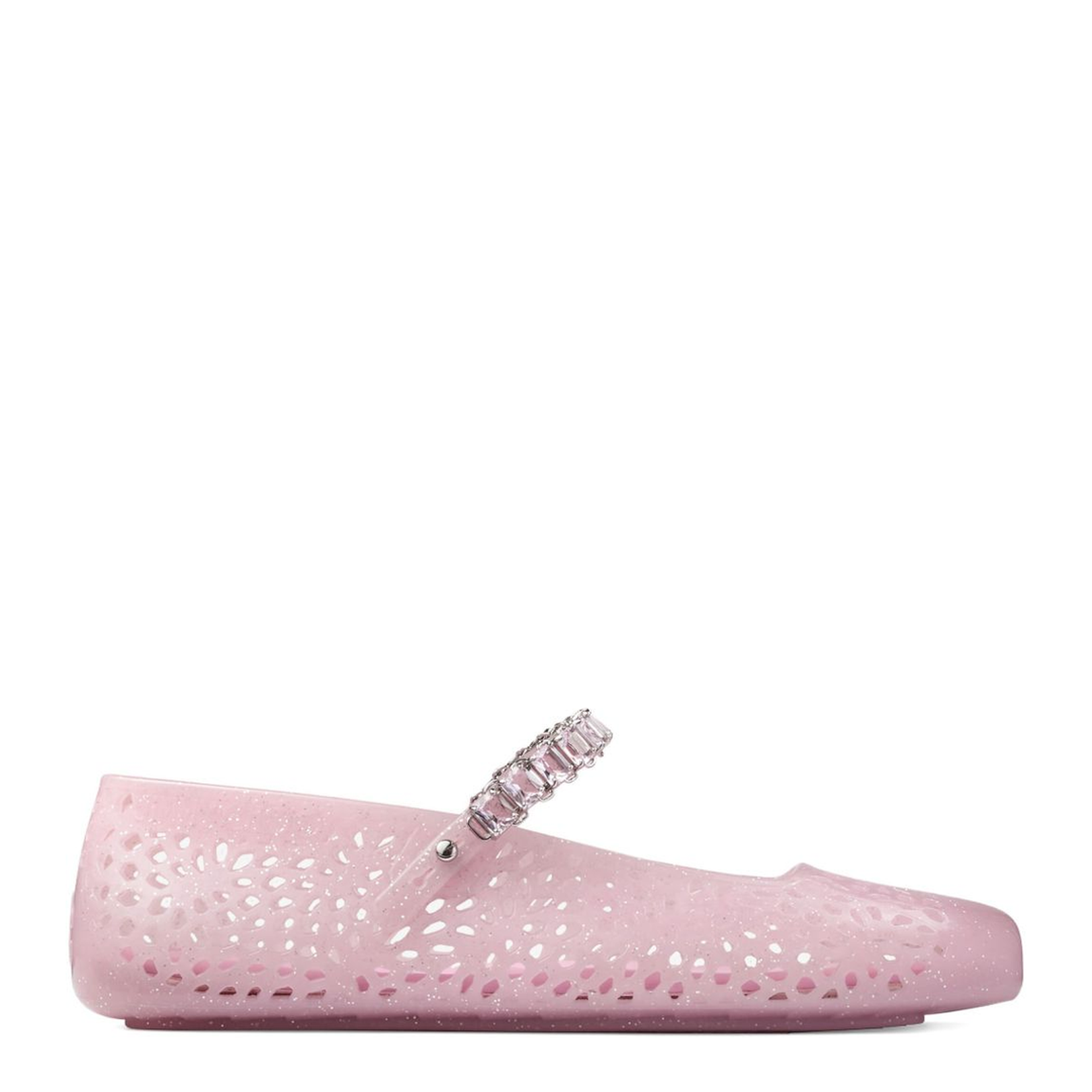 Cotton Candy Jelly Ballerina Flats with Crystal - Image 1