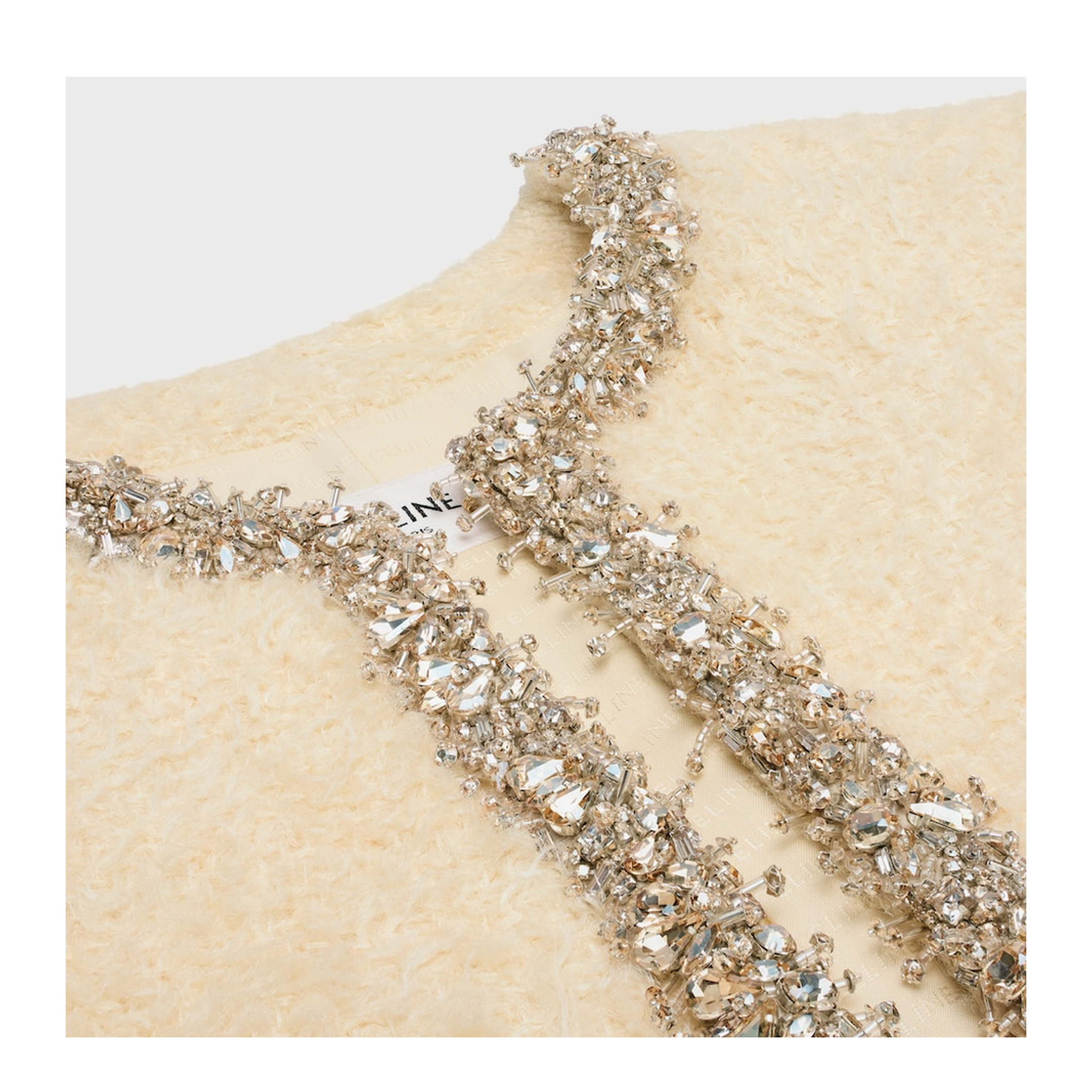 Embroidered Silk Jacket In Multi - Image 3