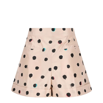 Dots-Print Taffeta Flared Shorts - Image 2