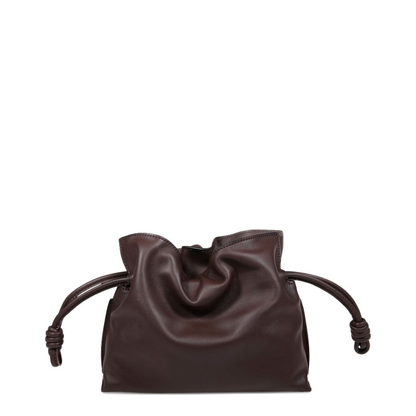 Flamenco Mini Leather Clutch Bags - Chocolate - Image 4