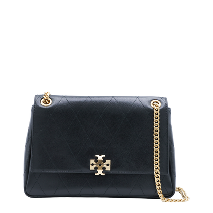 Charlie Pebbled Leather Shoulder Bag - Black - Image 8