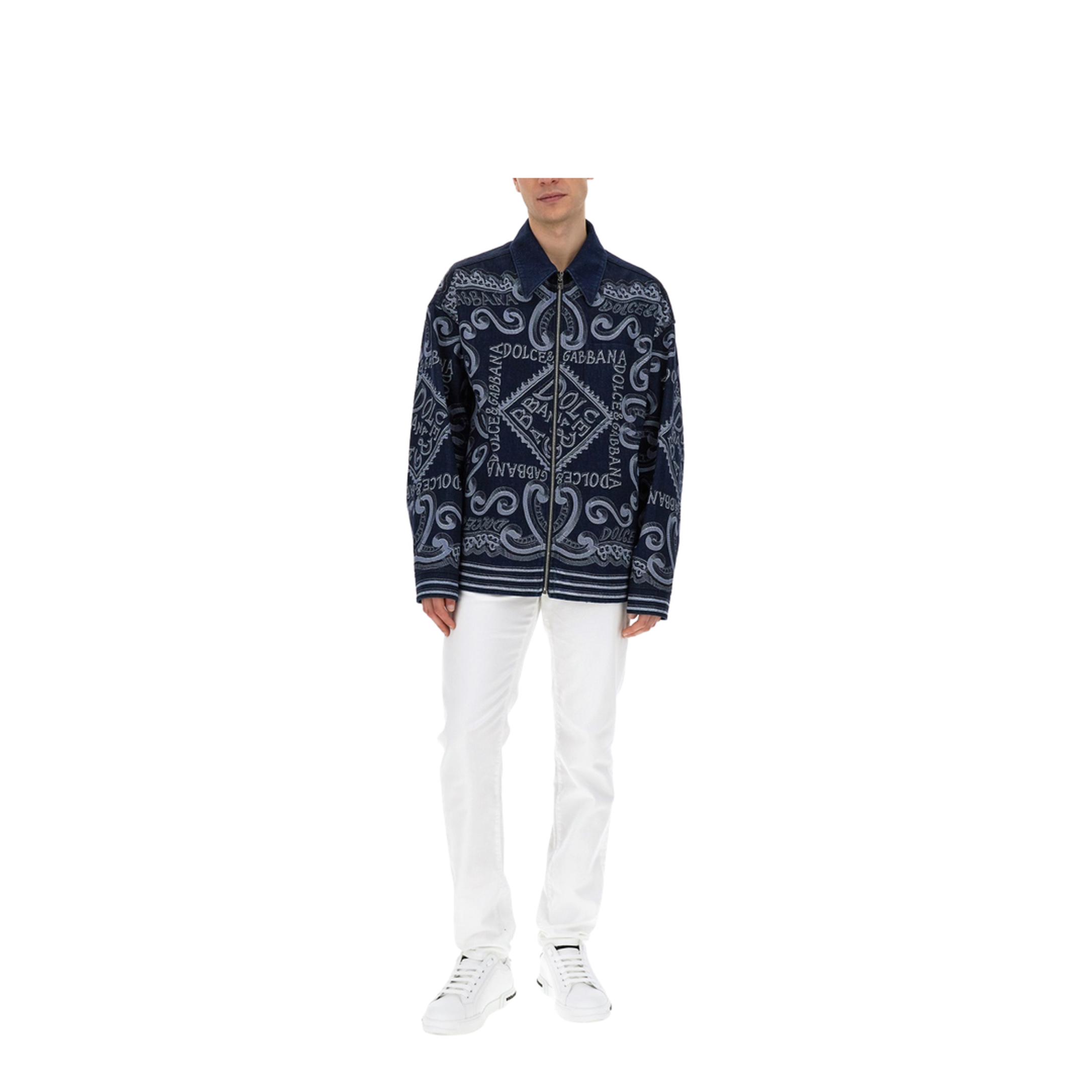 Navy Print Cardigan - Image 2