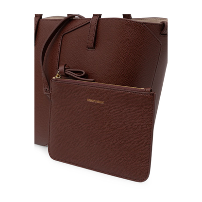 Small Calfskin Shopping Bag - Brown - Image 2
