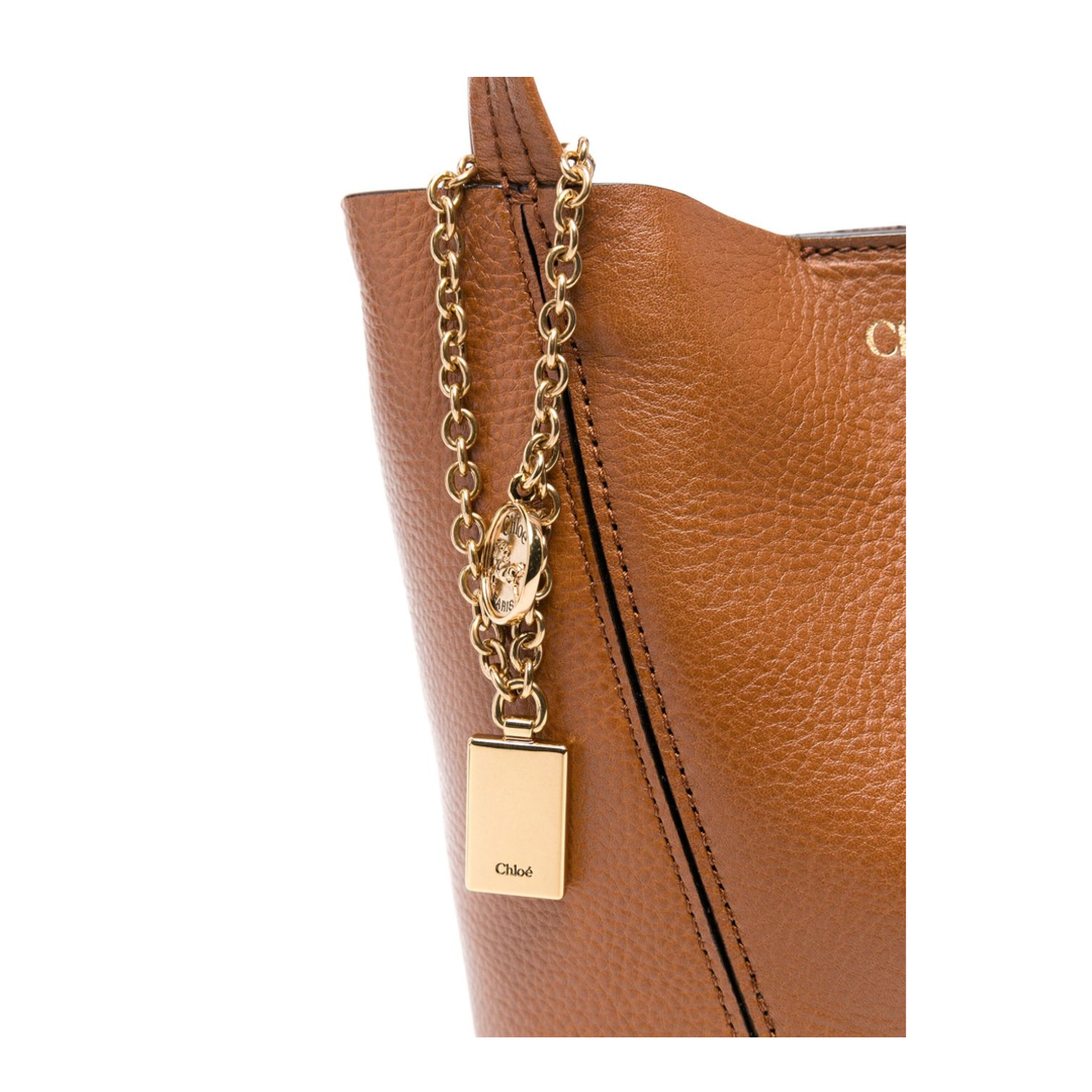 Small Spin Tote Bag in Grained Leather - Image 3