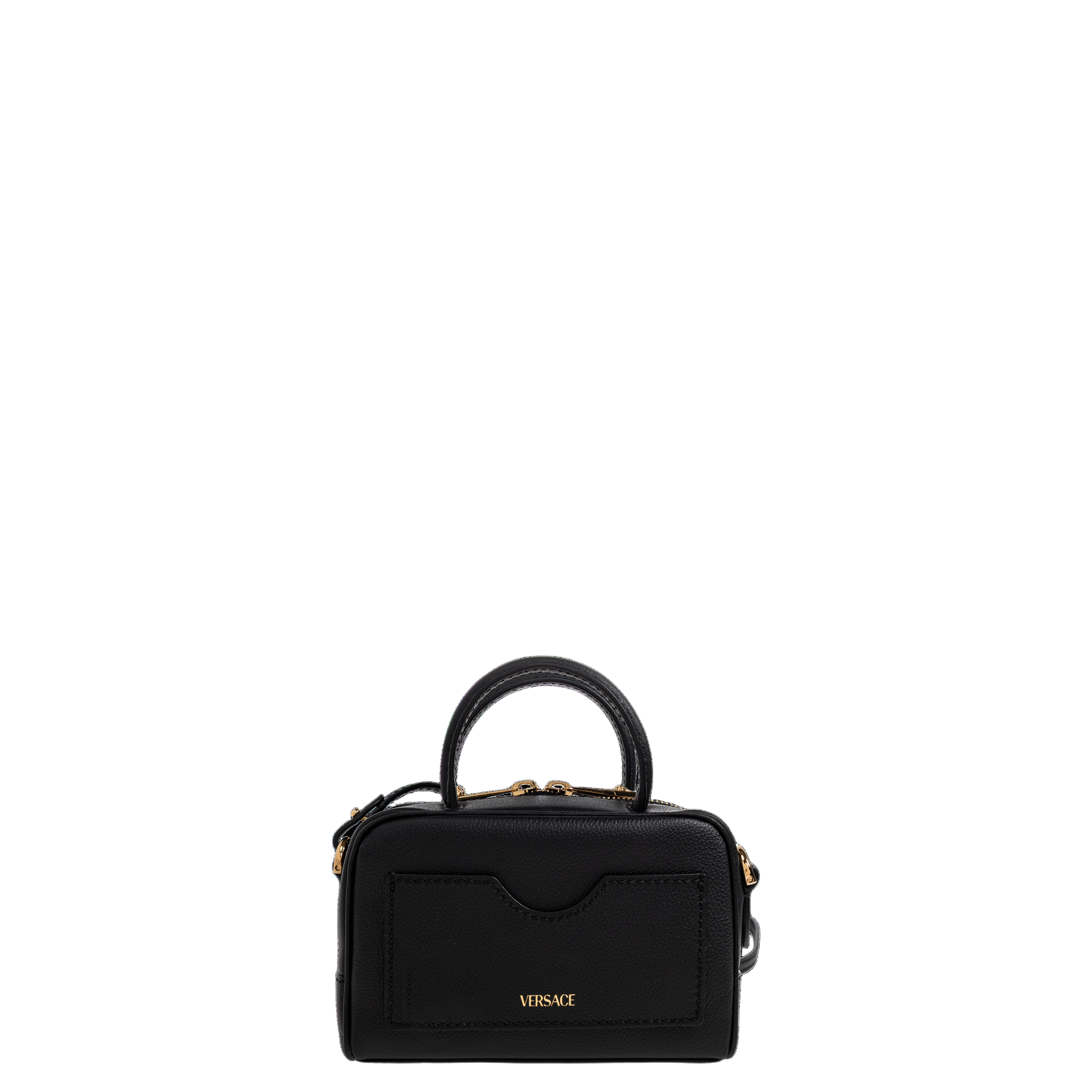 Medusa Handbag Leather Black - Image 3