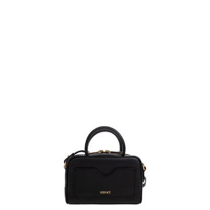 Medusa Handbag Leather Black - Image 3