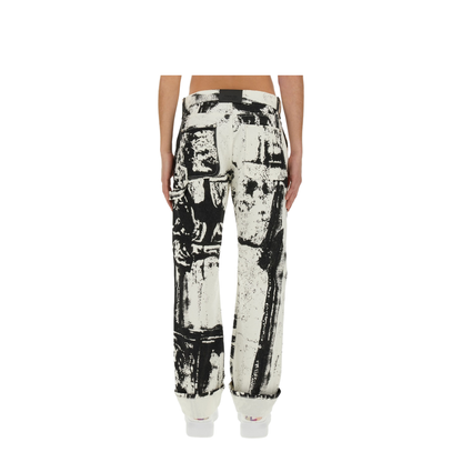 Cropped Jeans with Print - Image 3