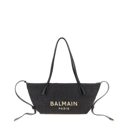 Small Track Tote Bag Raffia Black - Image 1