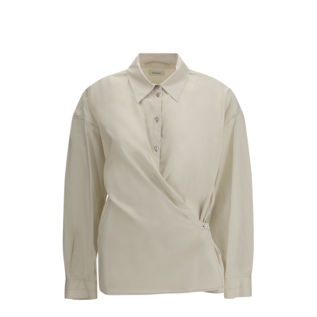 Straight Collar Twisted Shirt - Image 1