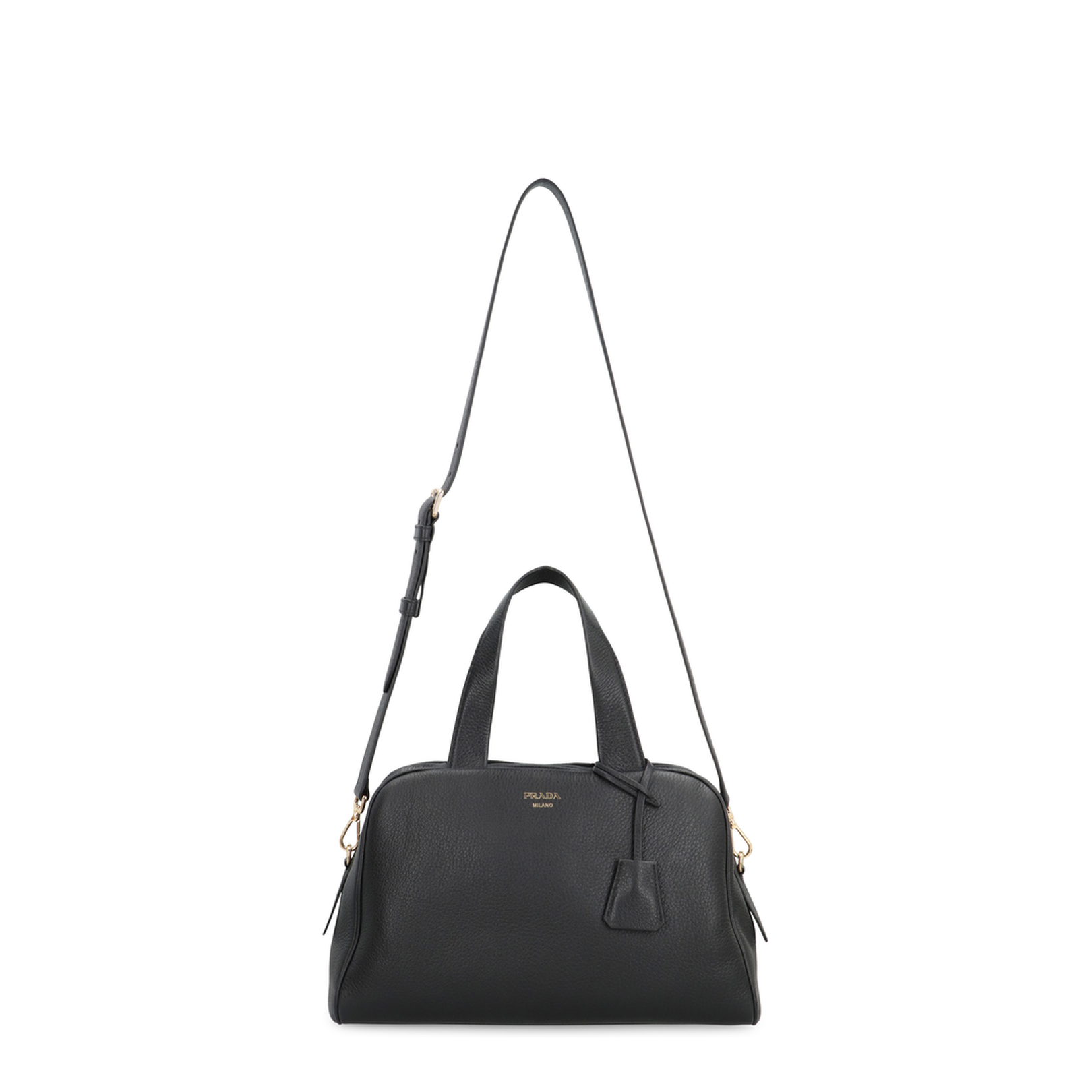 Boston Large Satchel Bag Leather Black - Image 5