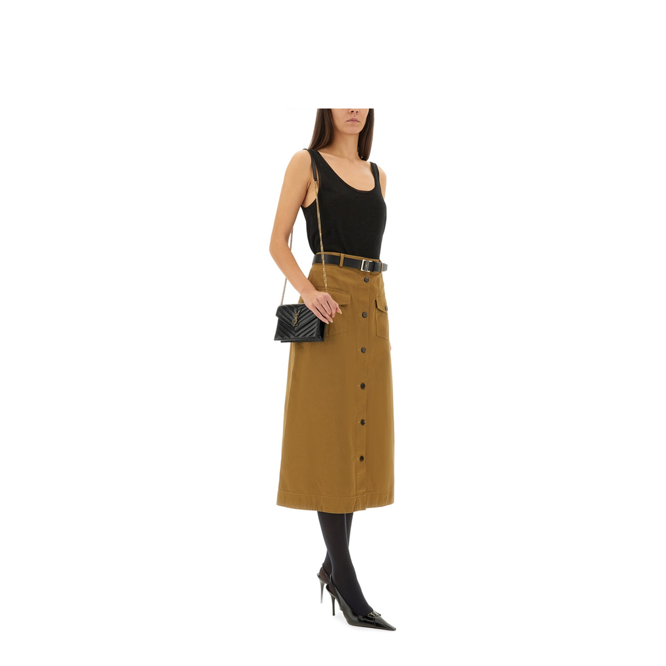 MIDI SKIRT WITH BUTTONS - Image 2