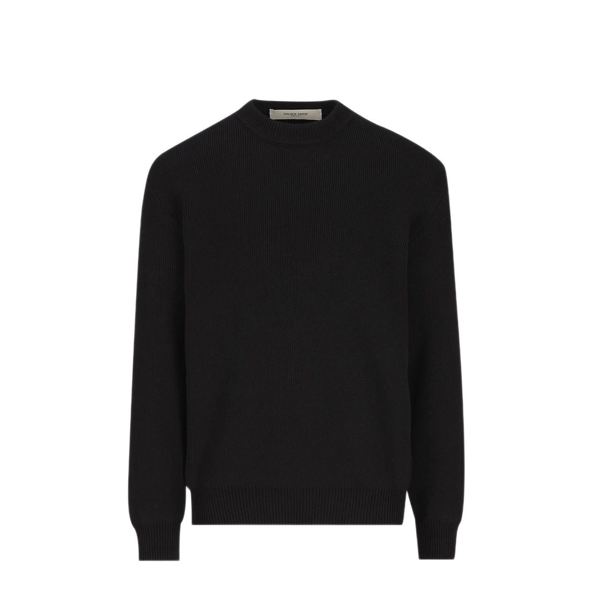 Black Ribbed Knit Sweater - Image 1