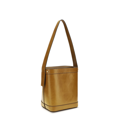 Small Leather Pivot Bucket Bag - Image 3