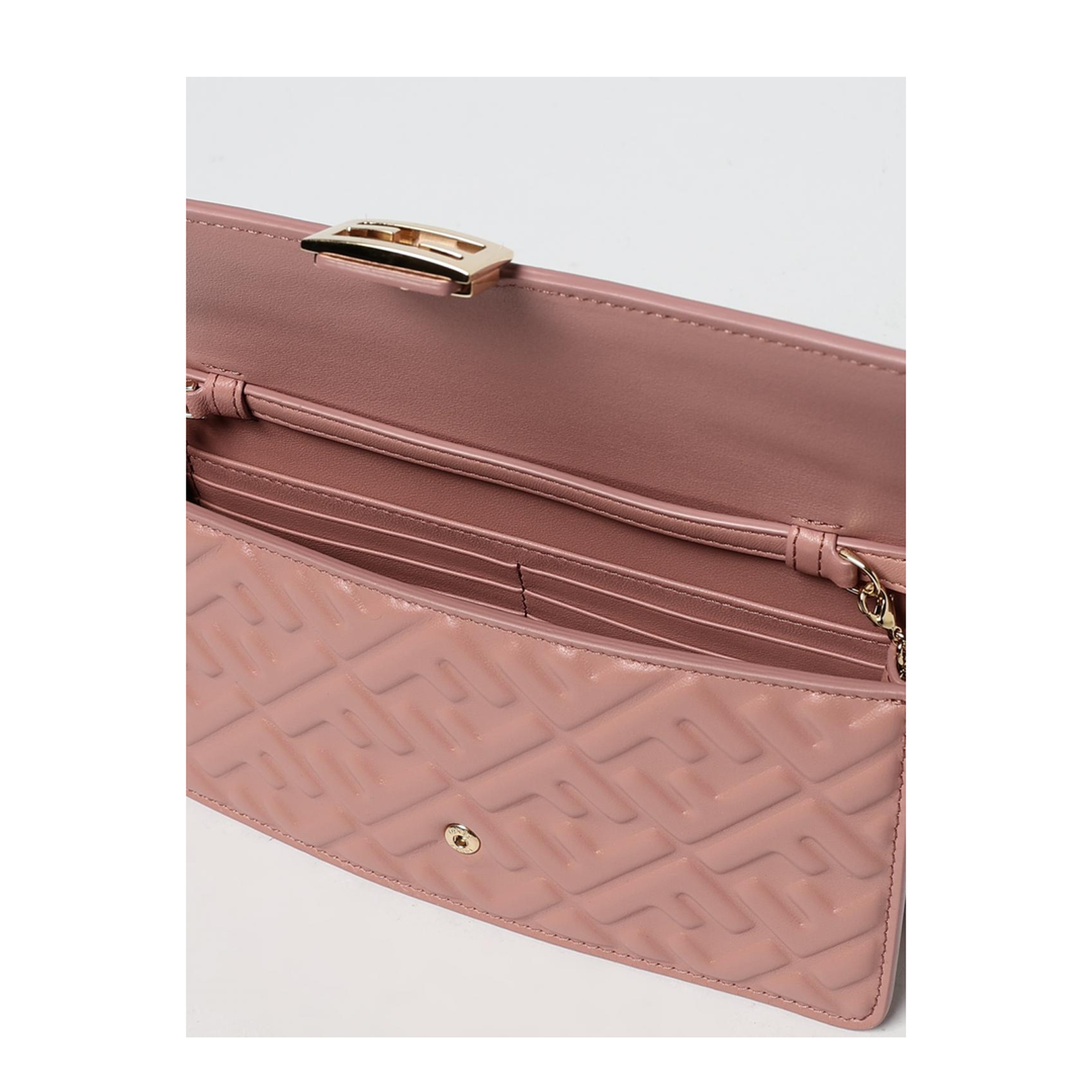 Baguette Leather Shoulder Bags - Pink - Image 5