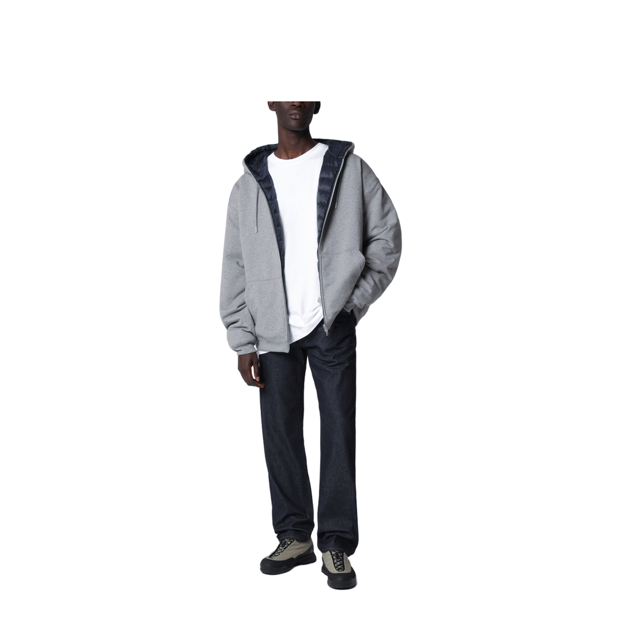 Reversible Fuse Hooded Sweatshirt in Stone/Night - Image 2