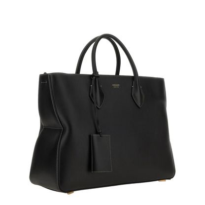 Star Shaped Tote Bag Large Black - Image 2