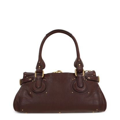 Paddington Buffalo Leather Shoulder Bag - Garnet - Image 4