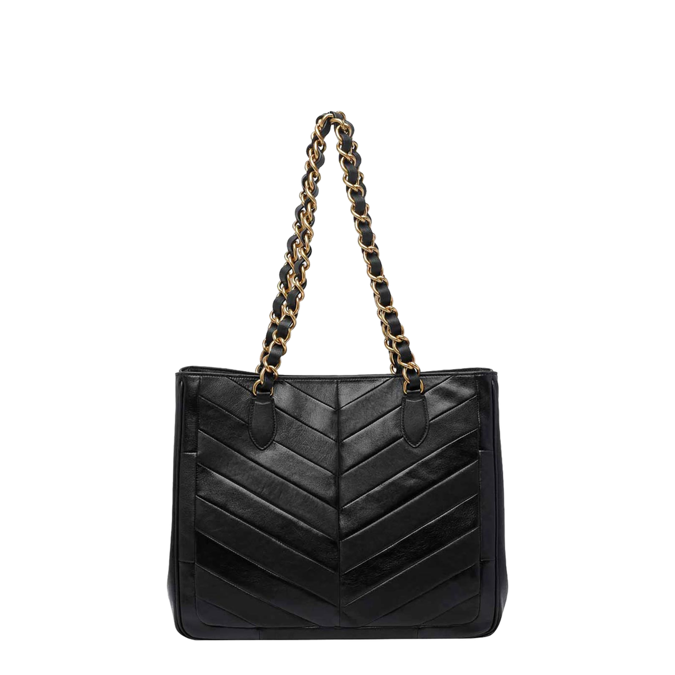 Laseine Nappa Leather Shopping Bag - Black - Image 2