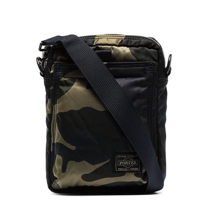 Counter Shade Vertical Nylon Twill Shoulder Bag - Woodland Khaki - Image 1