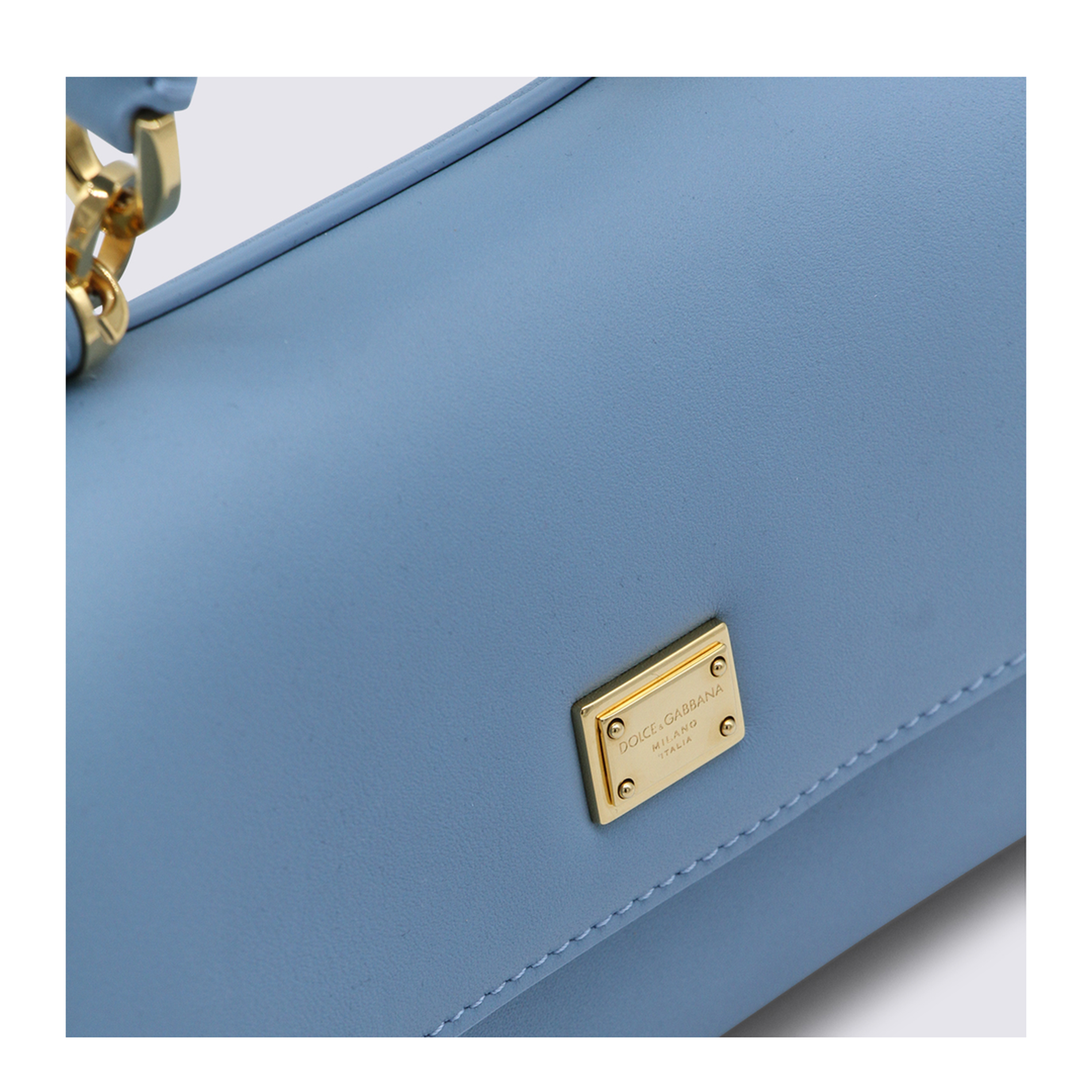 My Sicily Medium Calfskin Top-Handle Bag - Azure - Image 7