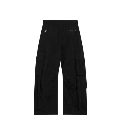 Waxed Faille Cargo Pants in Black - Image 2
