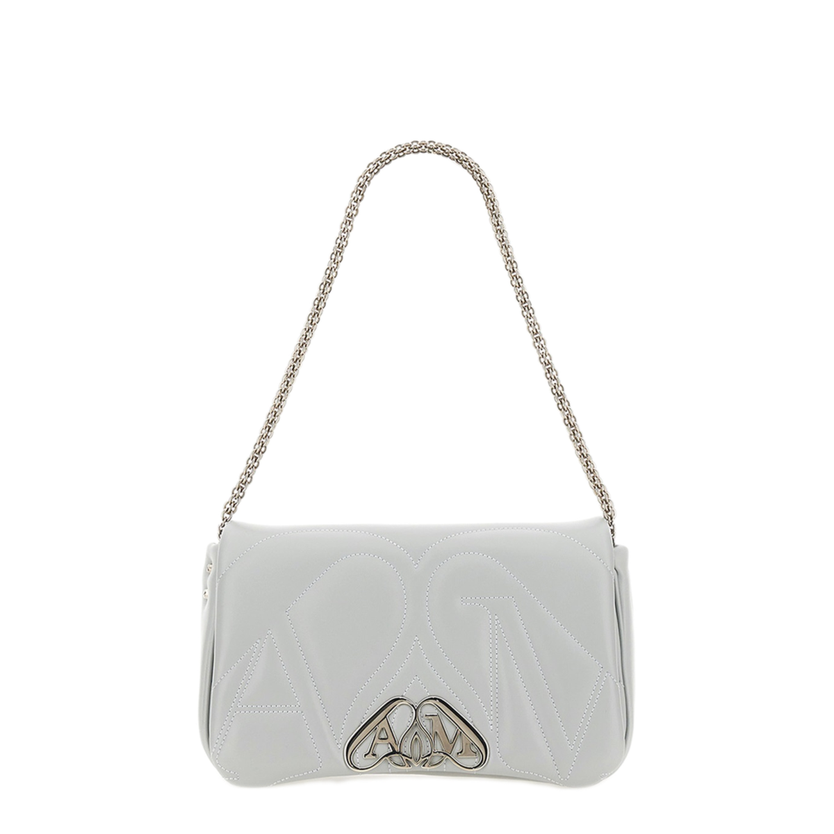 Seal Small Lambskin Shoulder Bag - Light Blue - Image 1