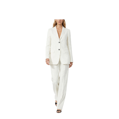 Linen Pinstripe Blazer - Image 2