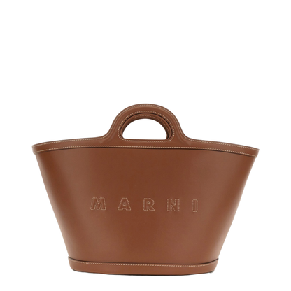 Tropicalia Small Bag In Brown Leather - Image 1