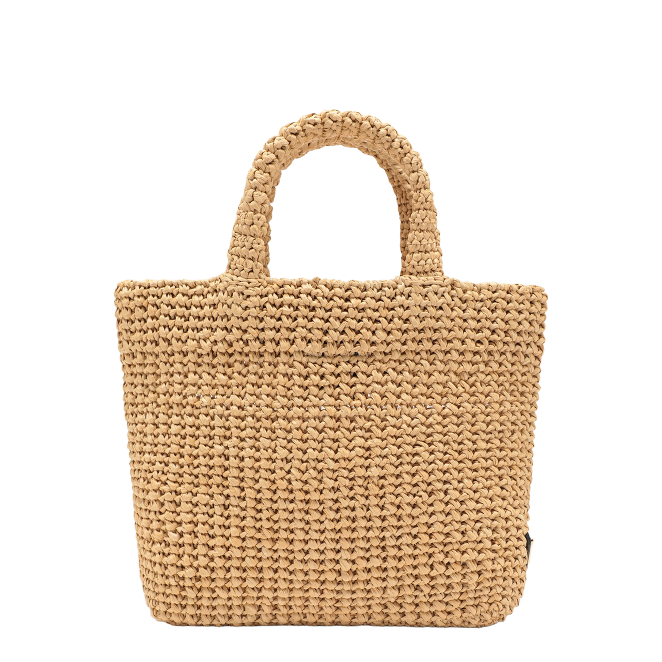 Small Crochet Tote - Natural - Image 2