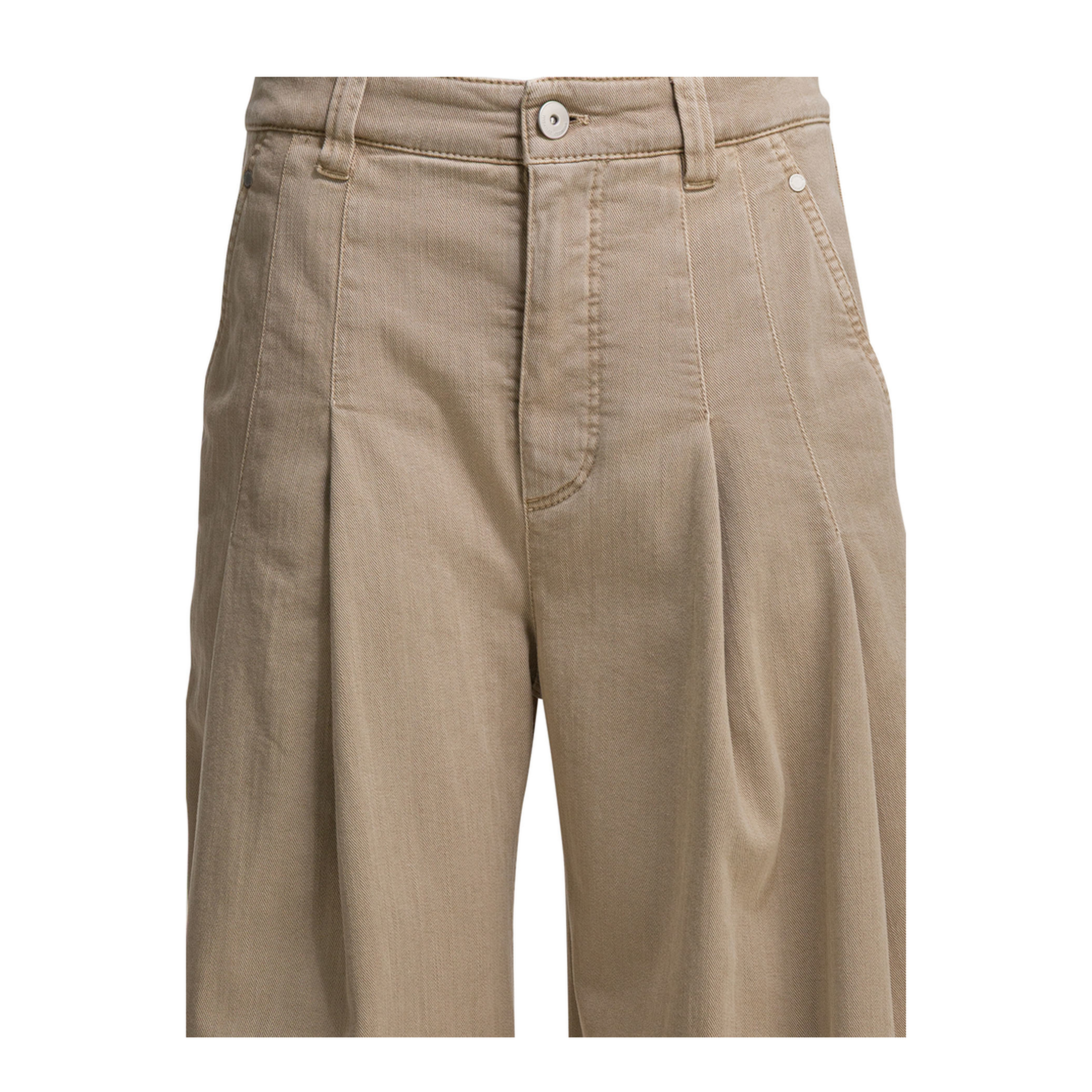 Wide-leg Jeans Beige - Image 3