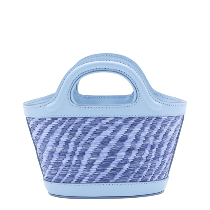 Blue Wavy Raffia-Effect Tropicalia Micro Bag - Image 3