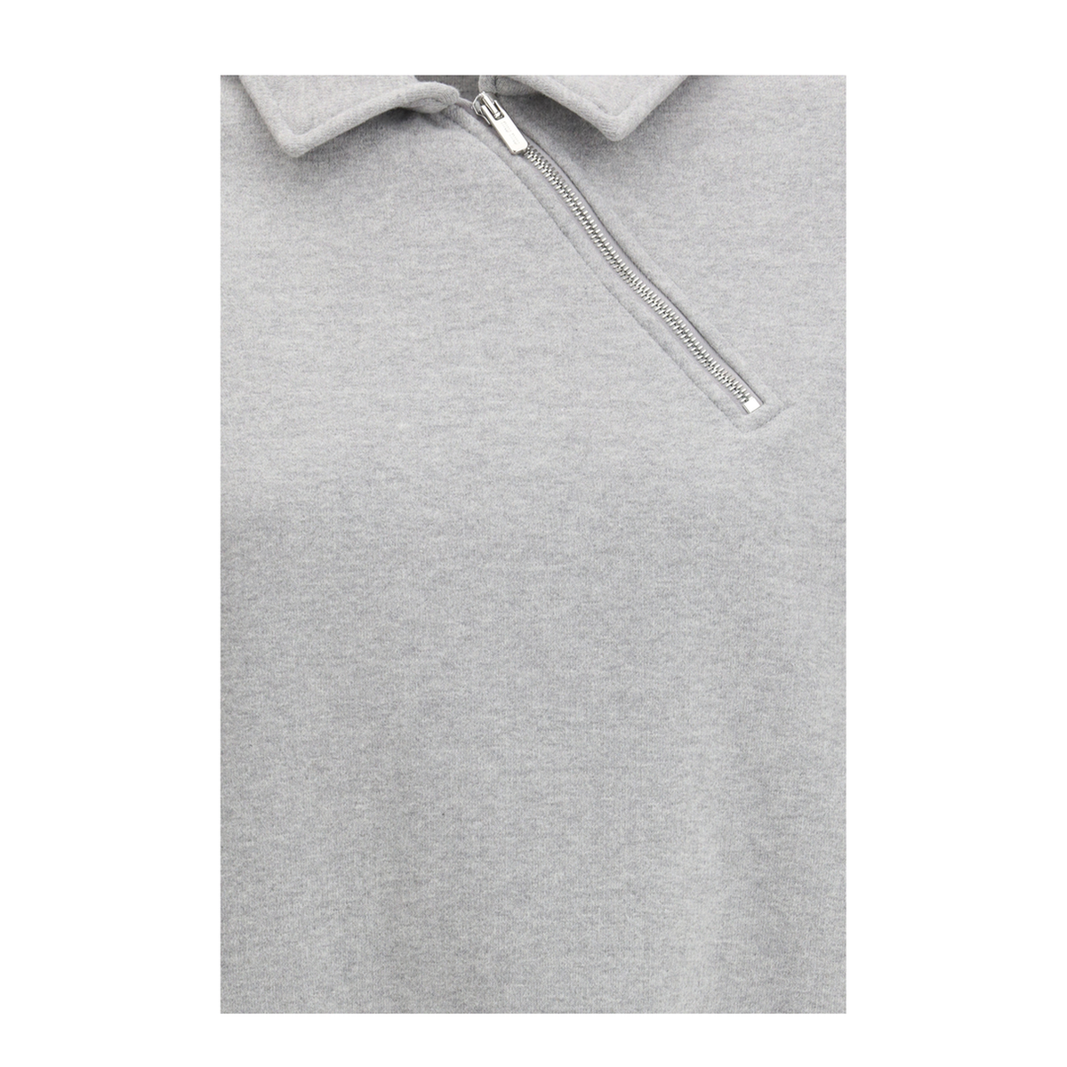 Sweatshirt With Oblique Zip Closure - Image 3