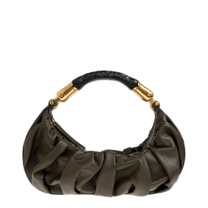 Calfskin Tote Bag - Dark Green - Image 1