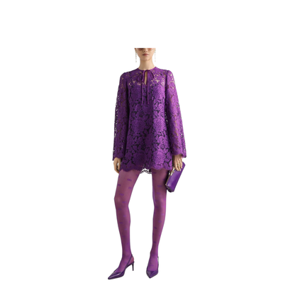 Cordonetto Lace Short Dress - Image 5