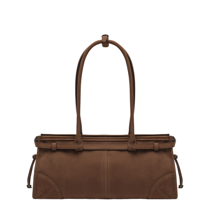 Bonnie Medium Nubuck Leather Handbag - Cocoa Brown - Image 2