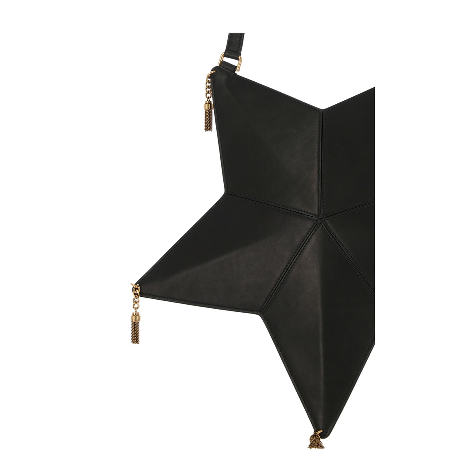 Astro Medium Leather Shoulder Bags - Black - Image 4