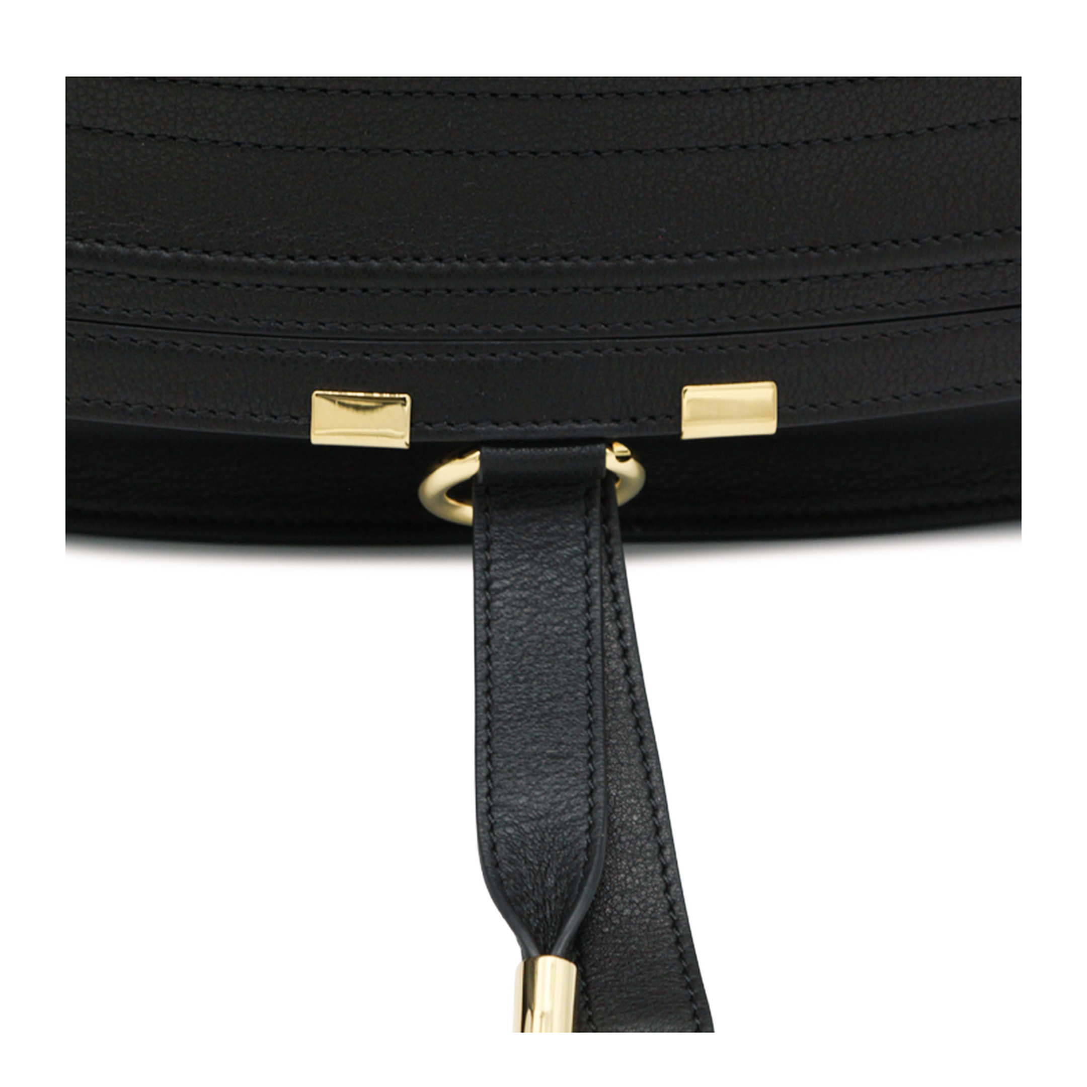Marcie Small Calfskin Shoulder Bag - Black - Image 7