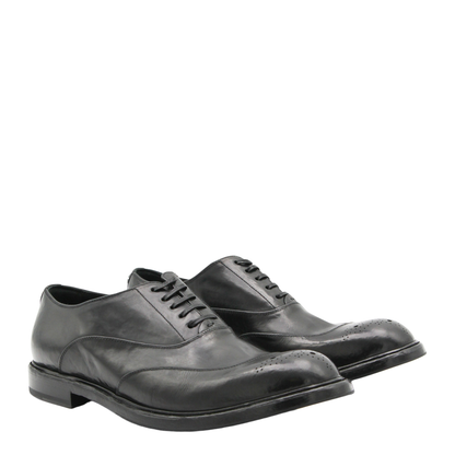 Washed Black Calfskin Lace-Up Shoe - Image 3