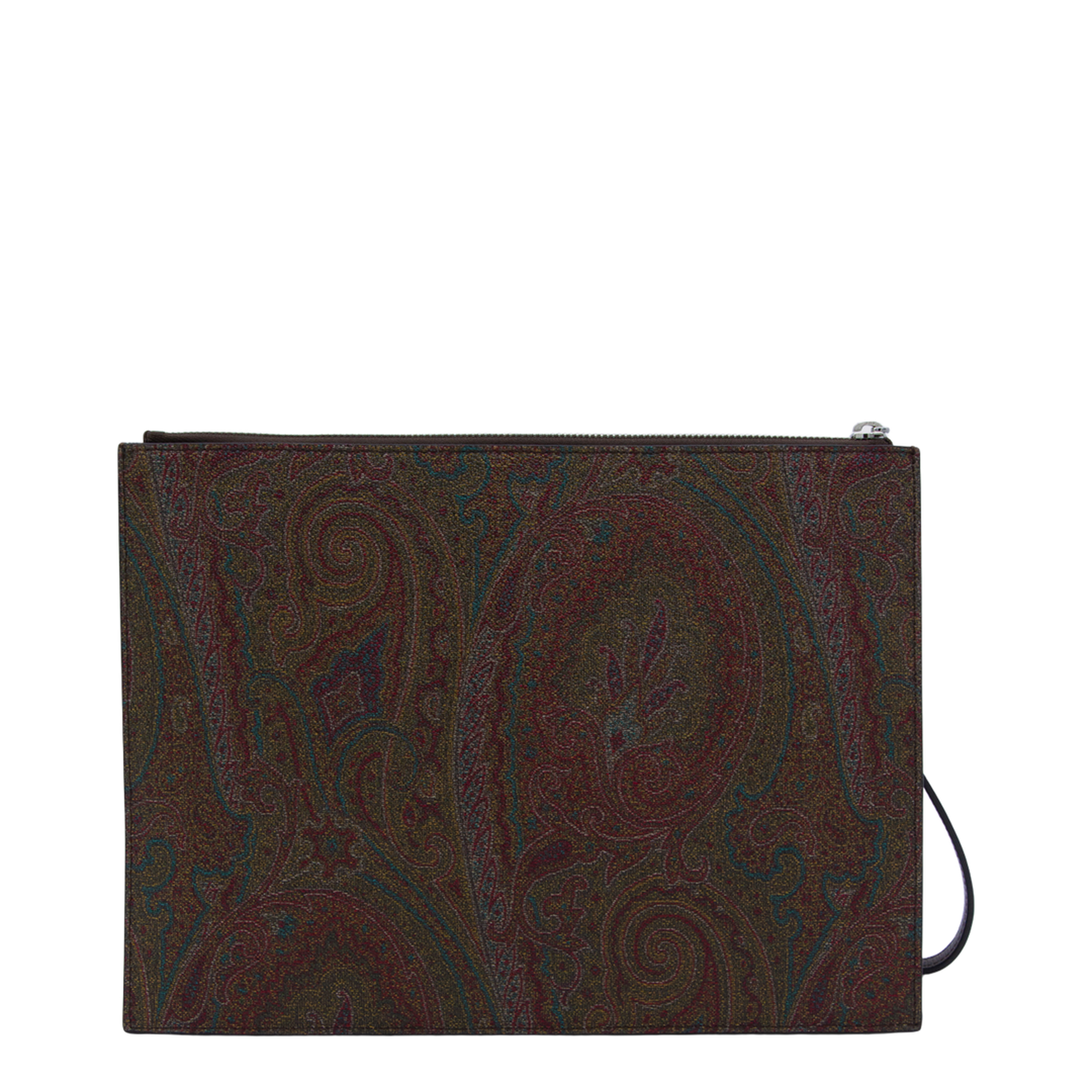 Jacquard Clutch Bag - Brown - Image 4