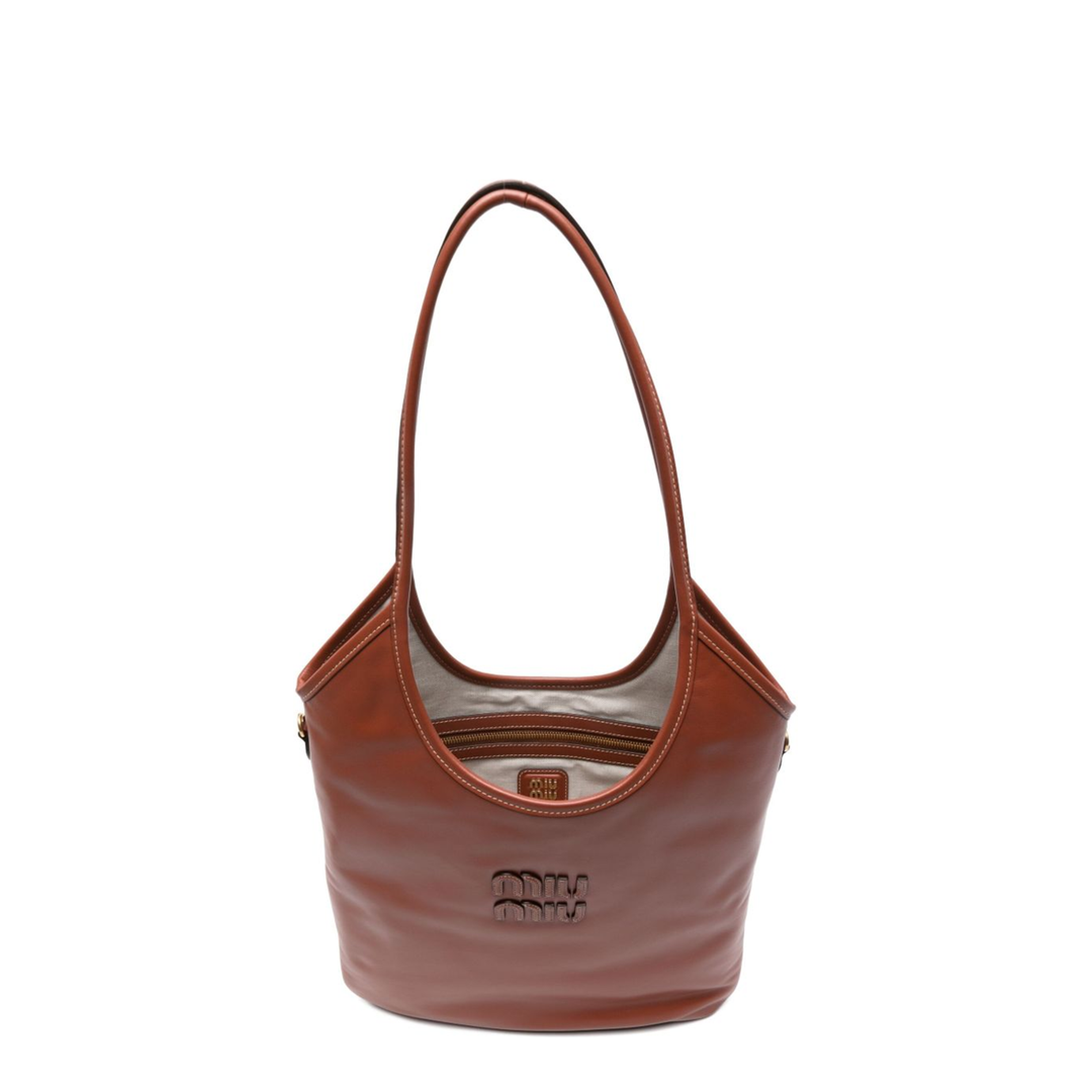 Ivy Medium Calfskin Shoulder Bag - Rust - Image 4