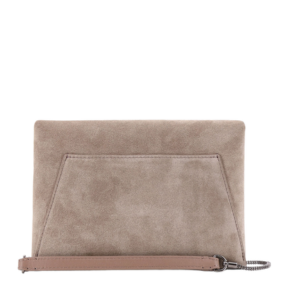 BC Duo Mini Suede Clutch - Light Grey - Image 2