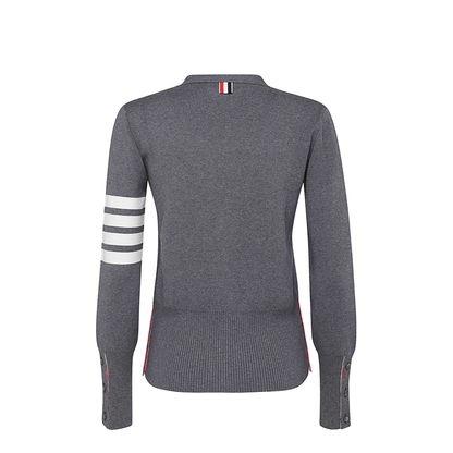 Wool 4 Bar V Neck Cardigan - Image 6