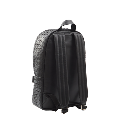 Intrecciato small Leather Backpack - Black - Image 2