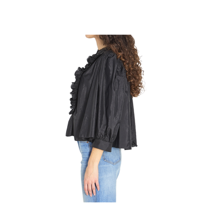 Gathered Ruffle Top in Technical Taffeta - Image 3