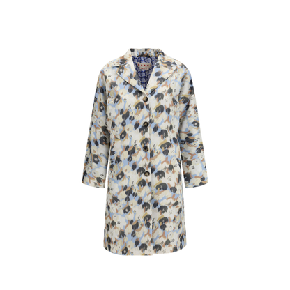 Printed Button Parka Coat - Image 1