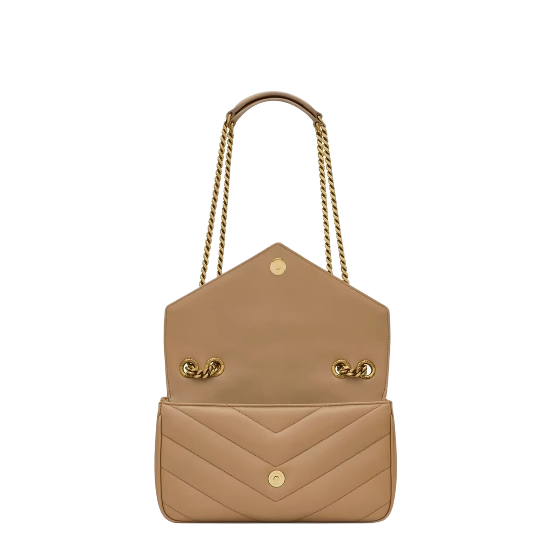 Loulou Small Matelassé Lambskin Crossbody Bag - Natural Tan - Image 2